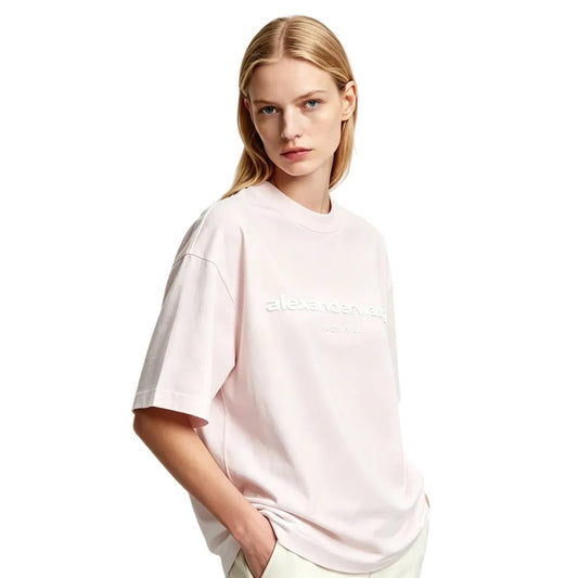 Alexander Wang Puff Logo Tee Pink