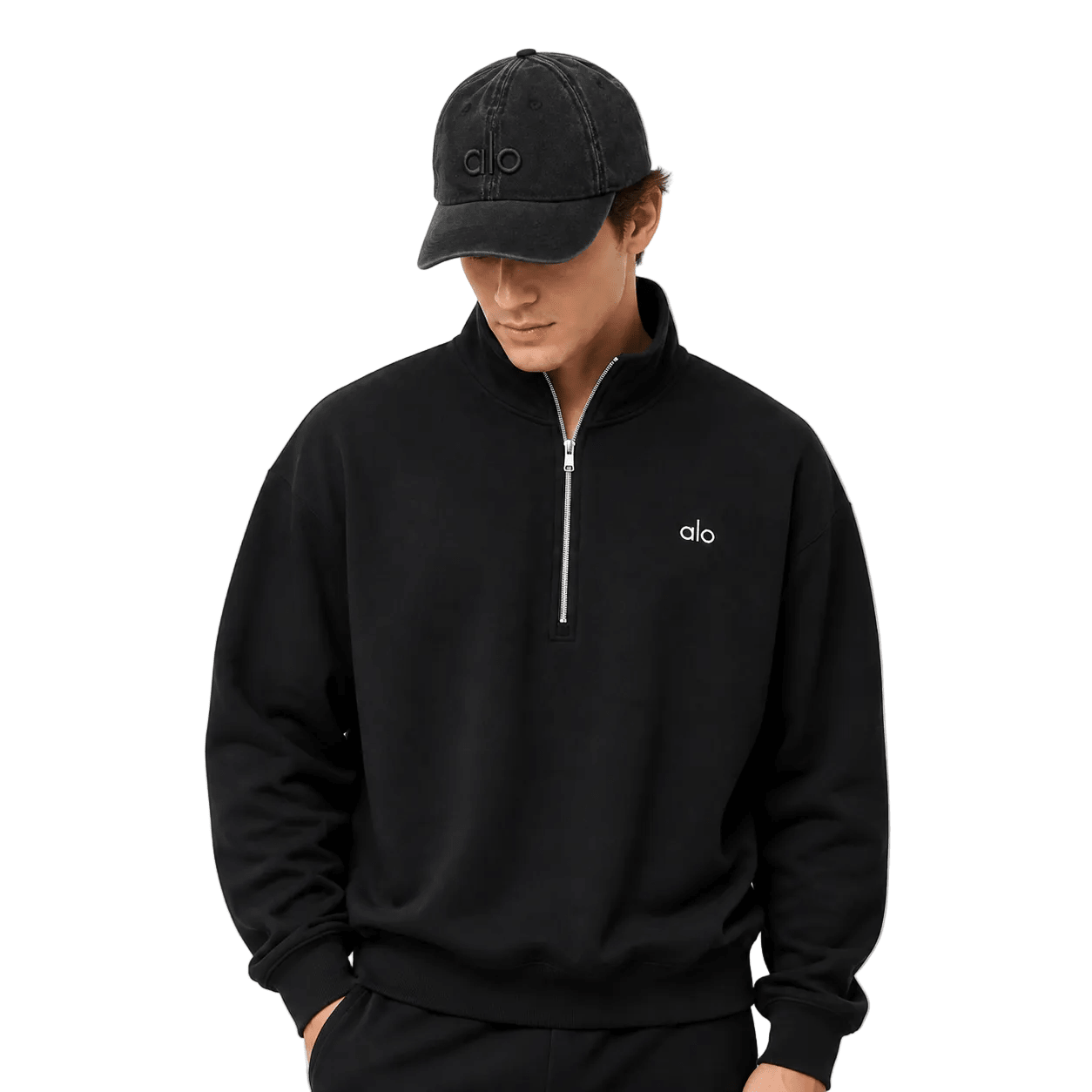 Alo Washed Off Duty Cap Monument Wash Vintage Black