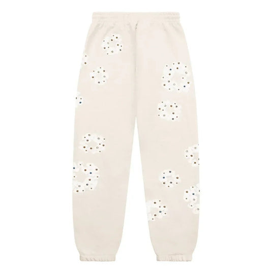 Denim Tears Rhinestone Cotton Wreath Sweatpants Oatmeal