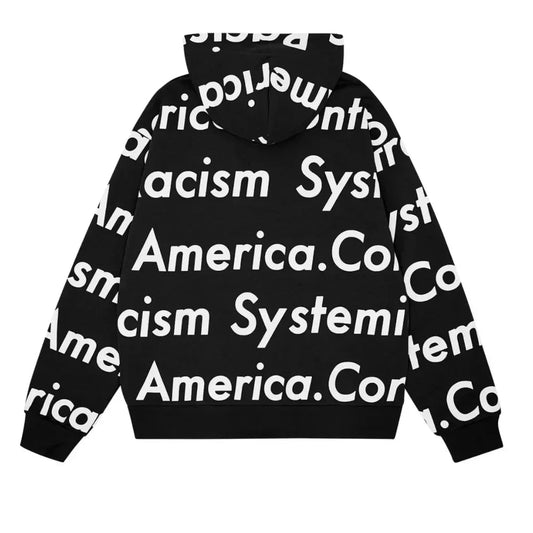 Denim Tears x Arthur Jafa Systemic Racism Controls America Zip Up Hoodie Black