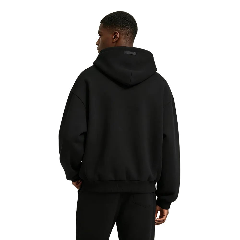Fear of God Essentials Heavy Fleece Vintage Shrunken Hoodie Black