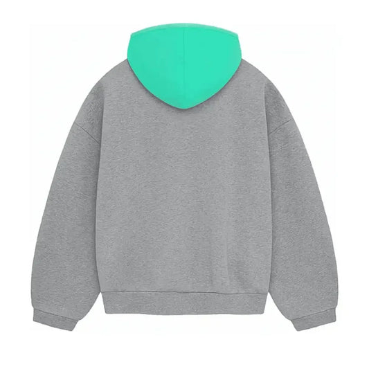 Fear of God Essentials SS24 Nylon Fleece Hoodie Dark Heather Oatmeal/Mint Leaf
