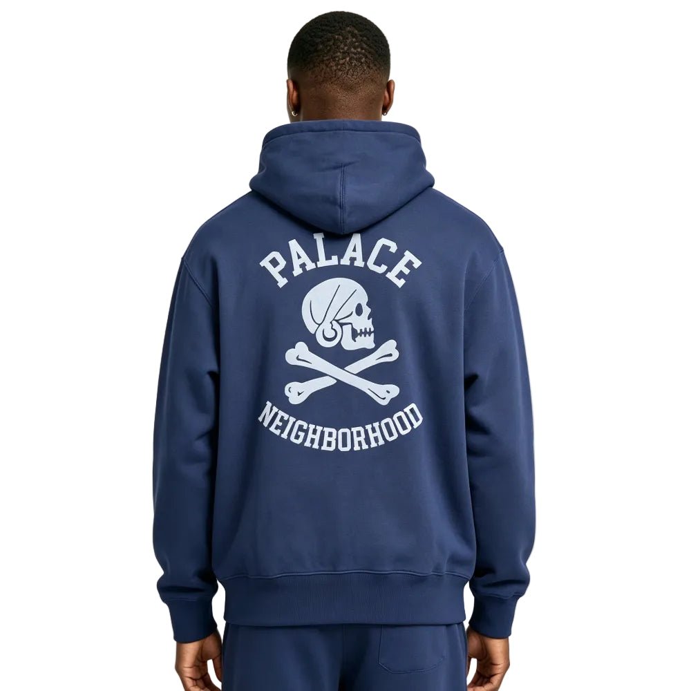 Palace x Neighborhood Skull Zip Hood Navy