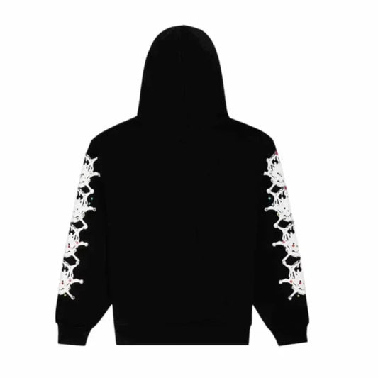 Sp5der Stone Hoodie Black