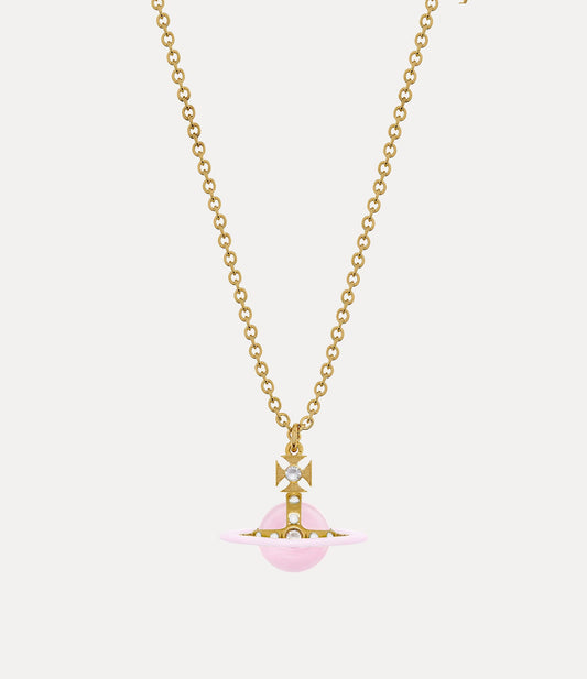 VIVIENNE WESTWOOD Original Orb Pendant Necklace Brass(Petite/Pink)