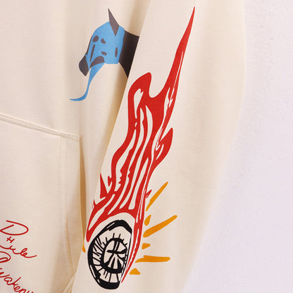 RHUDE CartoonLogo logo pattern printing Hoodies