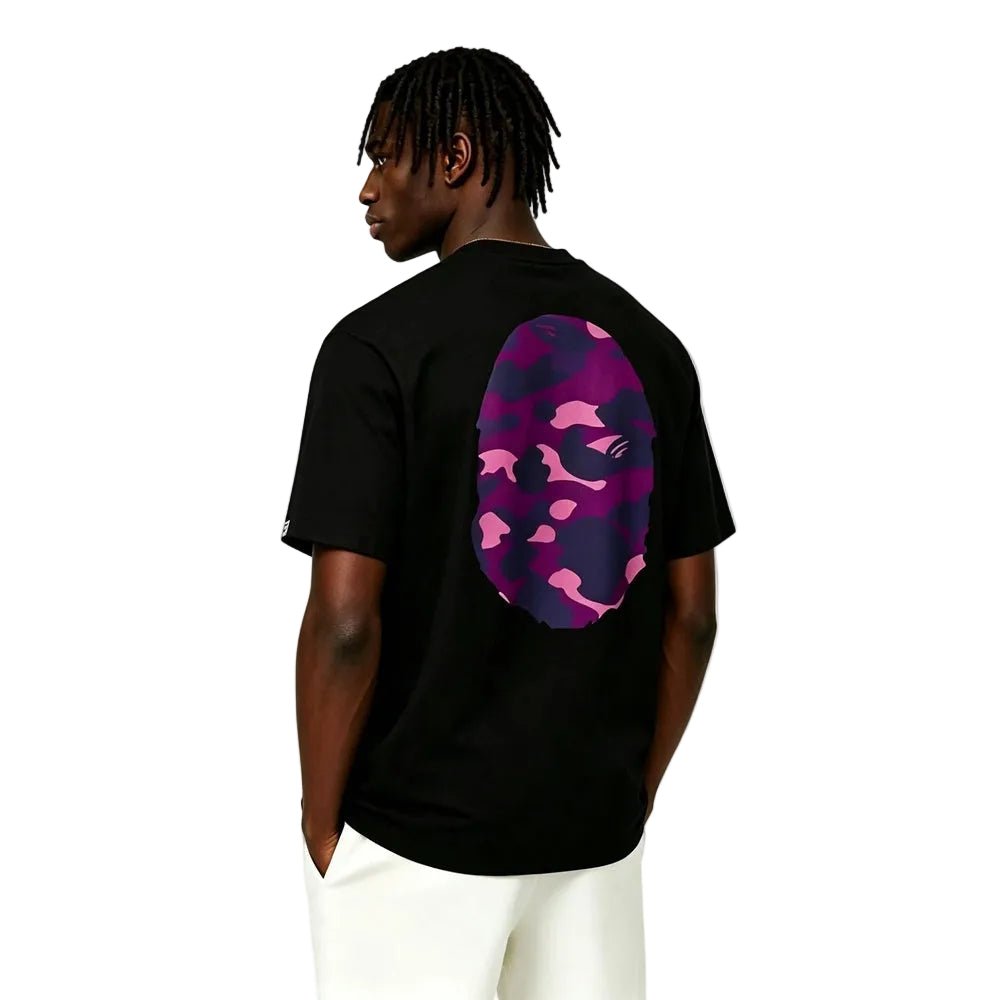 BAPE Color Camo Big Ape Head Tee Black Purple