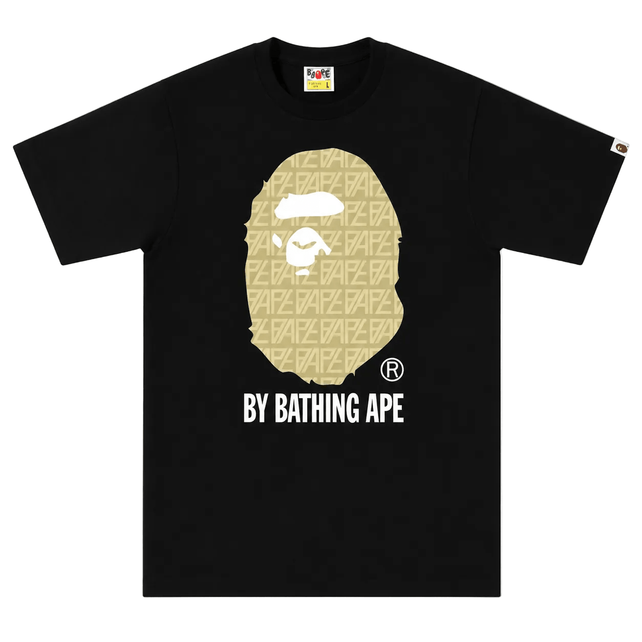 BAPE Logo Monogram By Bathing Ape Tee Black Beige
