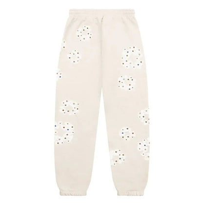 Denim Tears Rhinestone Cotton Wreath Sweatpants Oatmeal