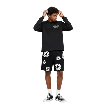 Denim Tears The Cotton Wreath Shorts Black