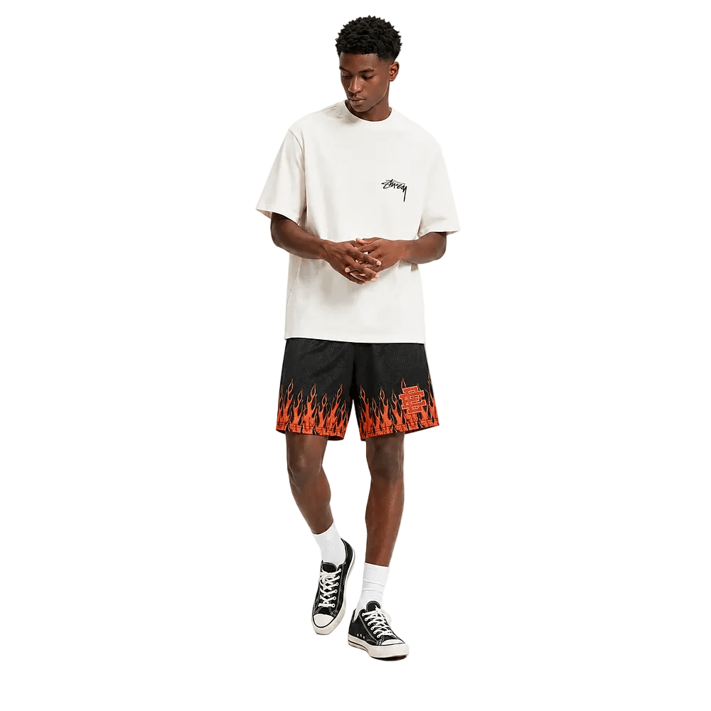 Eric Emanuel EE Basic Core Burning Flames Short Black Red