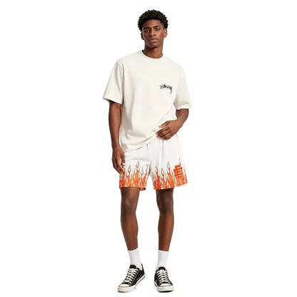 Eric Emanuel EE Basic Core Burning Flames Short Off White Red