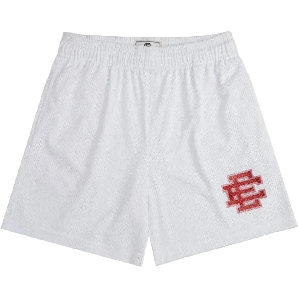 Eric Emanuel Men's Glitter Valentine's Basic Shorts White