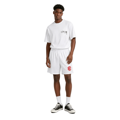 Eric Emanuel Men's Glitter Valentine's Basic Shorts White