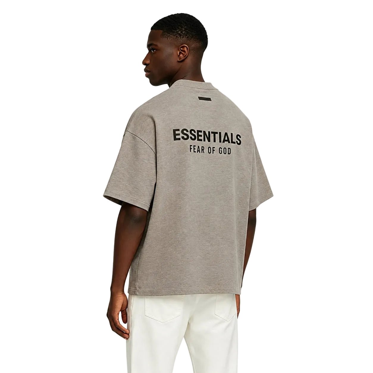 Fear Of God Essentials Jersey Crewneck Tee Heather Grey