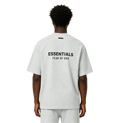 Fear of God Essentials Jersey Crewneck Tee Light Heather Grey