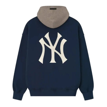 Fear of God Essentials Yankees Sport Hoodie Midnight Navy Homstead Heather