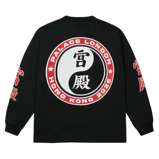 Palace Hong Kong Exclusive Yin Yang L S Tee Black