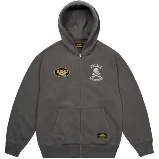 Palace x Neighborhood Skull Zip Hood Charcoal