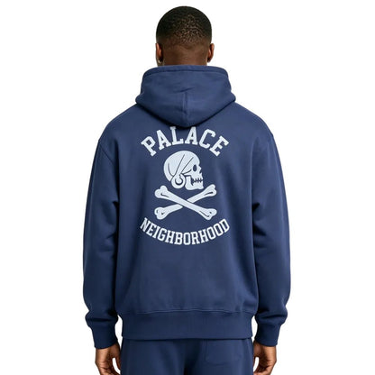 Palace x Neighborhood Skull Zip Hood Navy