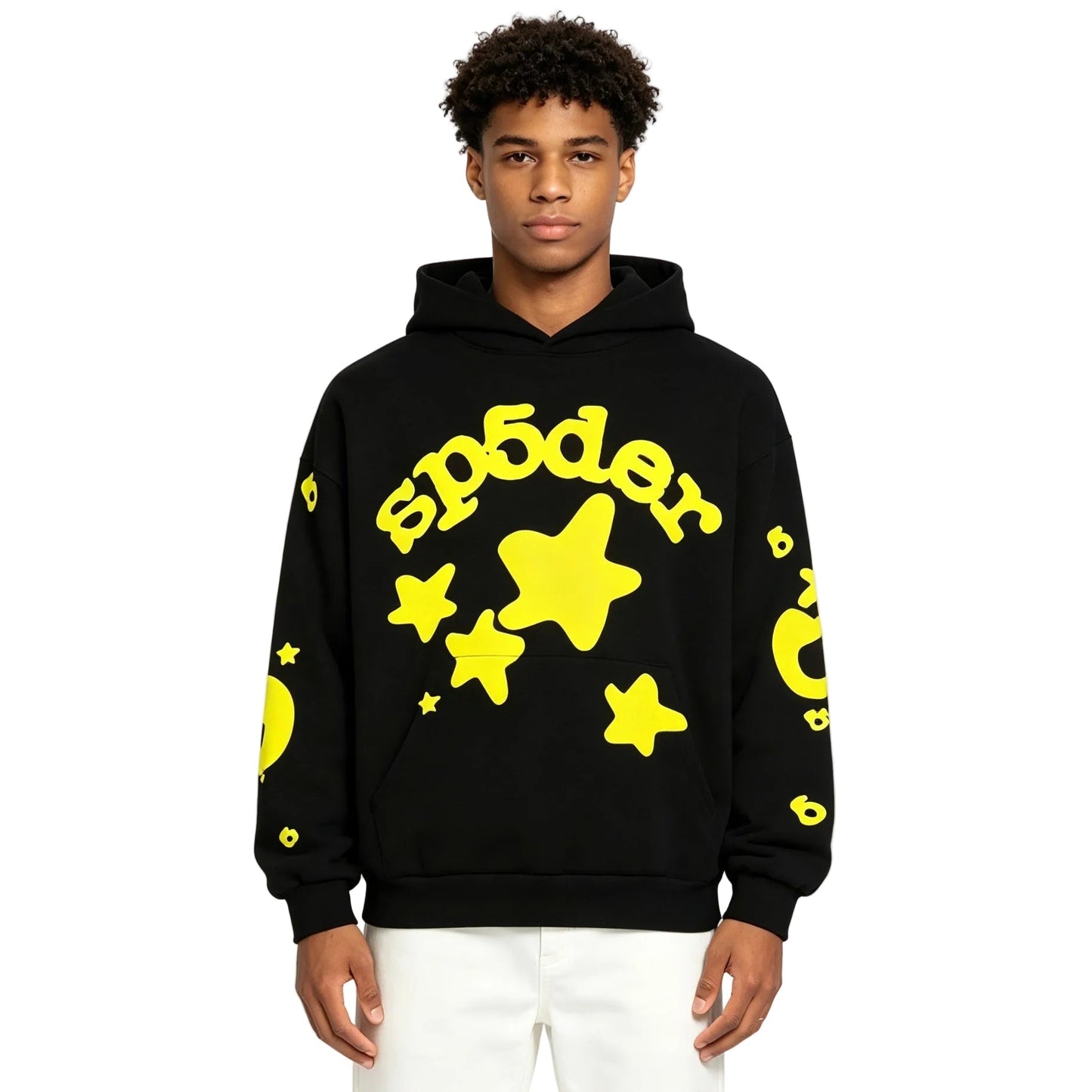 Sp5der Beluga Hoodie Onyx/Yellow