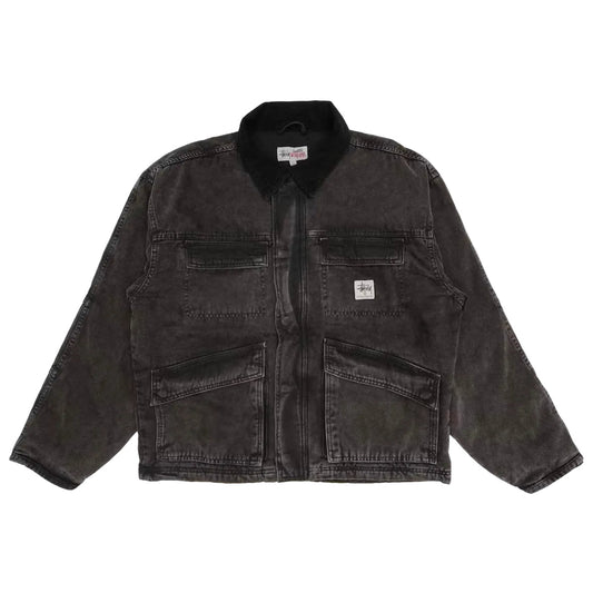 Stussy Washed Canvas Shop Jacket  Black