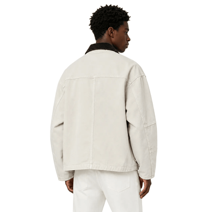 Stussy Washed Canvas Shop Jacket Bone