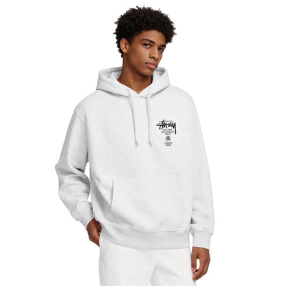 Stussy World Tour Hoodie Ash Heather