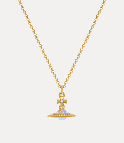 VIVIENNE WESTWOOD New Orb Pendant Necklace Brass(Petite/Pink)